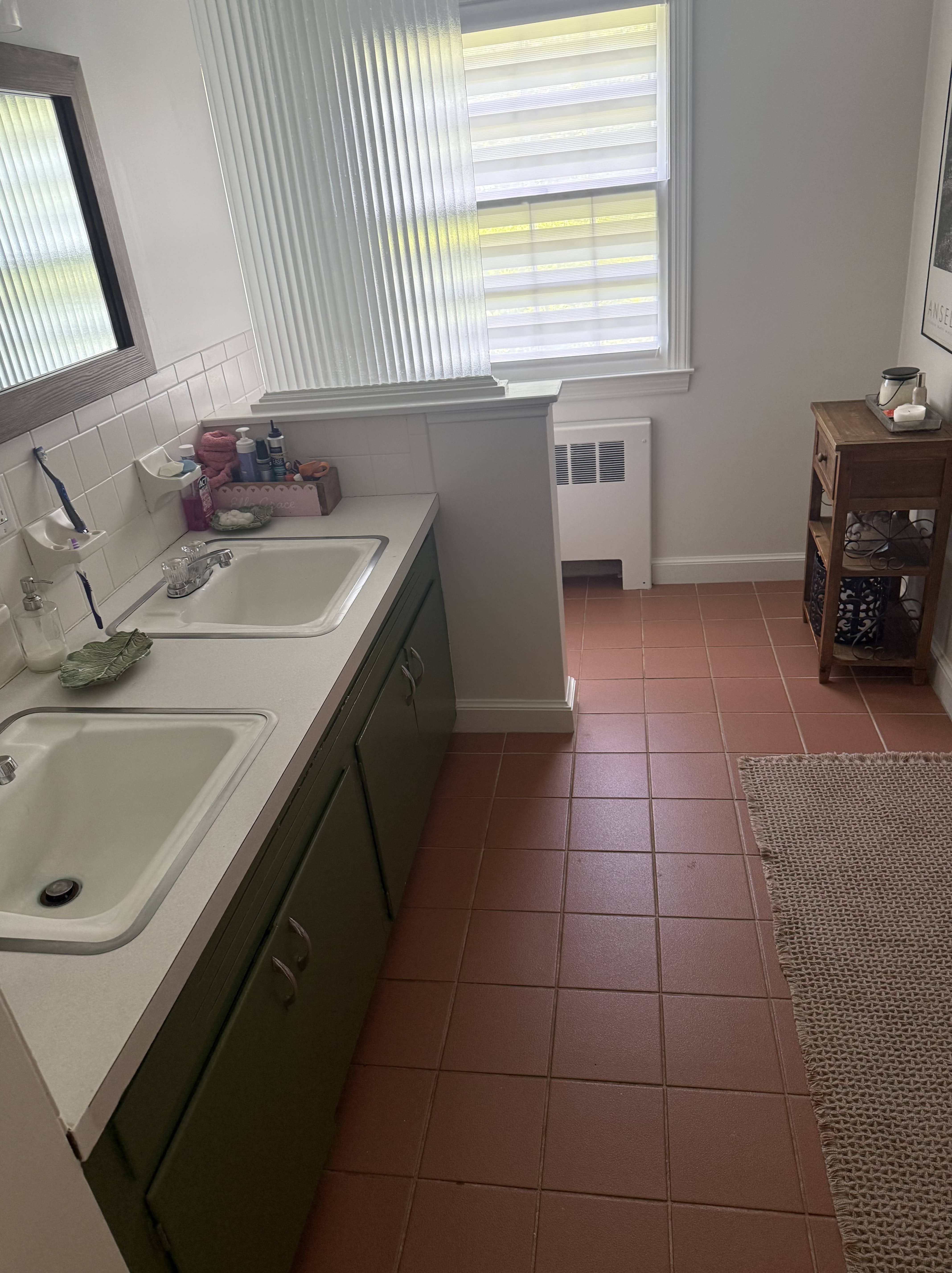 Sparkling bathroom with polished tiles